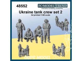 FC MODEL TREND figurine résine 48552 Equipage de char Ukrainien Set 2 1/48