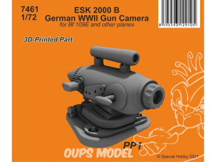 Special Hobby 3D Print militaire 7461 Caméra de tir allemande ESK 2000 B WWII 1/72