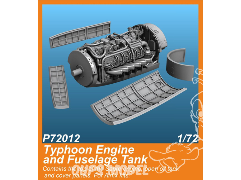 Special Hobby 3D Print militaire P72012 Moteur Typhoon Mk.I kit Airfix 1/72