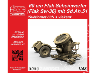 CMK maquette 8069 60 cm Flak Scheinwerfer (Flak Sw-36) mit Sd.Ah.51 1/48