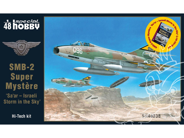 Special Hobby maquette avion 48238B SMB-2 Super Mystère Sa’ar Israeli Storm in the Sky avec Livre 1/48