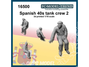 FC MODEL TREND figurine résine 16500 Equipage de char Espagnol 40s 1/16