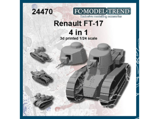 FC MODEL TREND maquette résine 24470 Renault FT-17 1/24