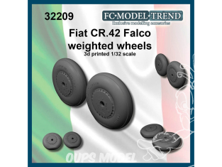 FC MODEL TREND accessoire résine 32209 Roues lestées Fiat CR.42 Falco 1/32