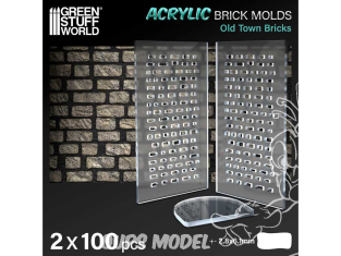 Green Stuff 12561 Moules Acryliques - Briques ancienne 1/35