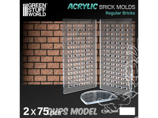 Green Stuff 12560 Moules Acryliques - Briques 1/35
