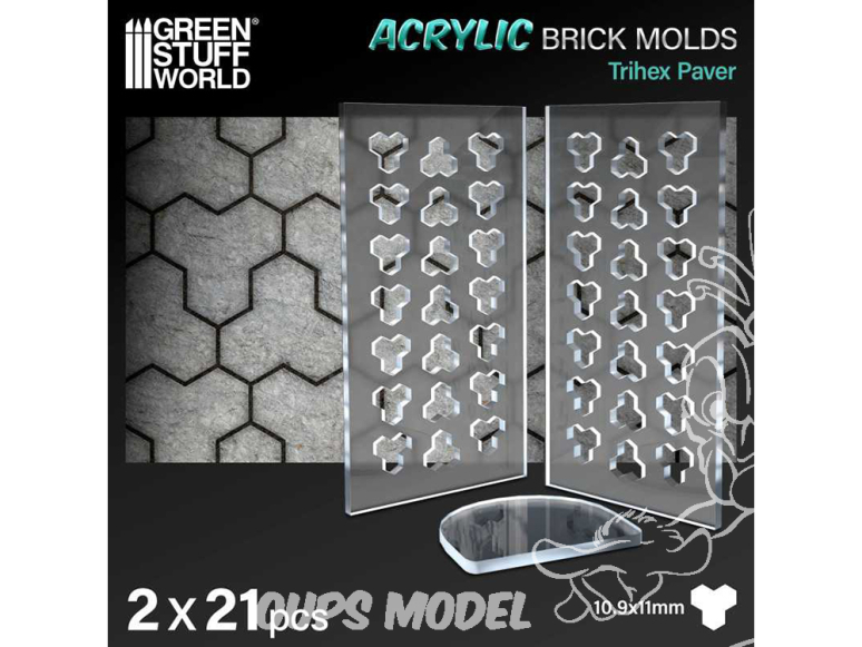 Green Stuff 12565 Moules Acryliques - Pavé Trihex 1/35