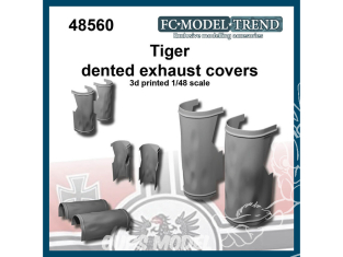 FC MODEL TREND accessoire résine 48560 Couvercles d'échappement bosselés Tigre 1/48