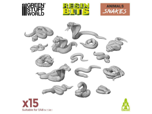 Green Stuff 12668 Set imprimé en 3D - Serpents 1/48