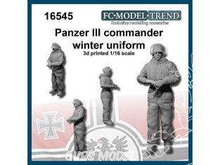 FC MODEL TREND figurine résine 16545 Commandant Panzer III en uniforme Hiver 1/16