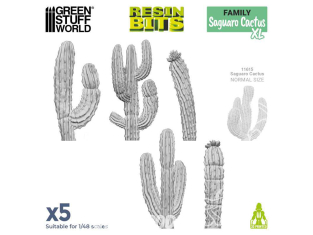 Green Stuff 12669 Set imprimé en 3D - Cactus Saguaro XL 1/48