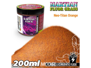 Green Stuff 12619 Herbe Martienne Fluor - Neo-titan Orange - 200m