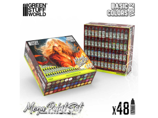 Green Stuff 12260 Mega Set de Peintures Couleurs Base vol.2.0 48 pots