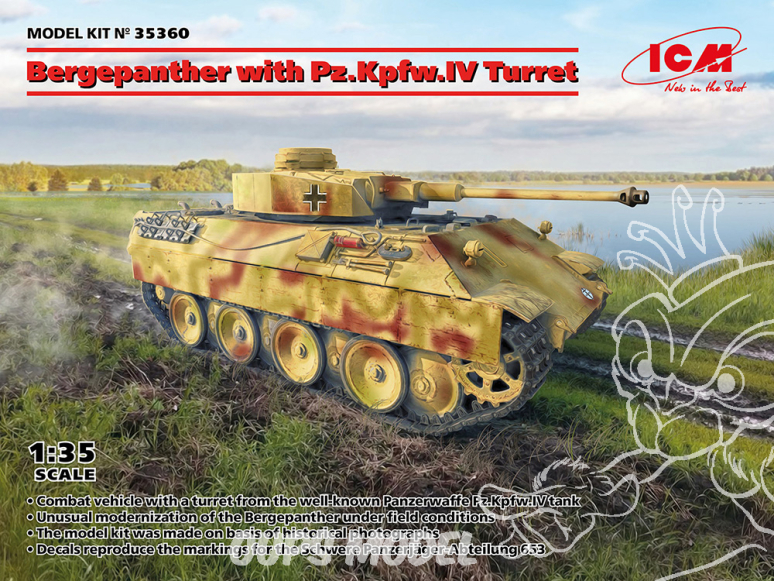 Icm maquette militaire 35360 Bergepanther with Pz.Kpfw.IV Turret 1/35