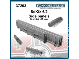 FC MODEL TREND accessoire résine 37203 Panneaux latéraux Sd.Kfz.6/2 1/35