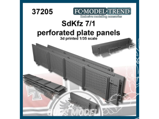 FC MODEL TREND accessoire résine 37205 Panneaux latéraux perforés Sd.Kfz.7/1 1/35