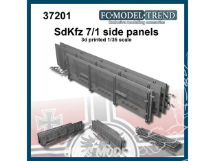FC MODEL TREND accessoire résine 37201 Panneaux latéraux Sd.Kfz.7/1 1/35