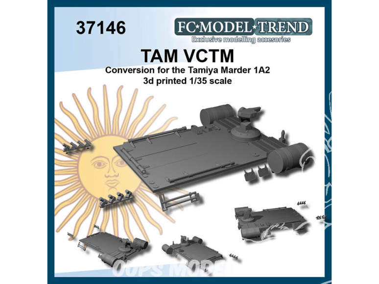 FC MODEL TREND accessoire résine 37146 Set de conversion TAM VCTM Marder 1A2 Tamiya 1/35