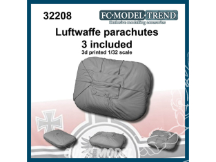 FC MODEL TREND accessoire résine 32208 Parachutes Luftwaffe 1/32