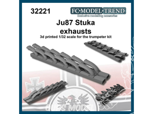 FC MODEL TREND accessoire résine 32221 Echappements Junkers Ju87 Trumpeter 1/32