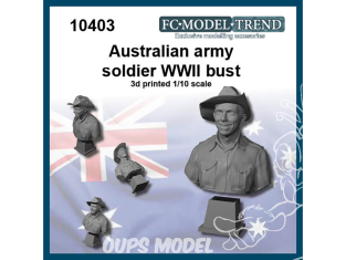 FC MODEL TREND maquette résine 10403 Buste Soldat Australien WWII 1/10