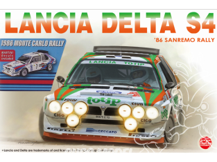 NuNu maquette voiture de Rallye PN24005B Lancia Delta S4 '86 San Remo Martini Monte Carlo 1986 1/24