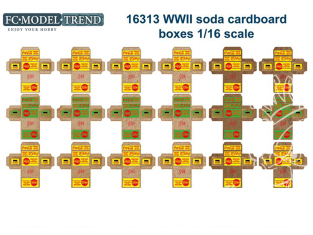 FC MODEL TREND accessoire papier 16313 Cartons de sodas WWII 1/16