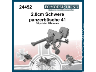 FC MODEL TREND accessoire résine 24452 Canon 2,8cm Schwere panzerbüsche 41 1/24