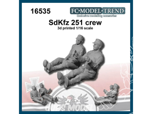 FC MODEL TREND figurine résine 16535 Equipage Sd.Kfz. 251 1/16
