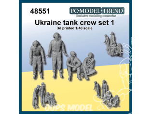 FC MODEL TREND figurine résine 48551 Equipage de char Ukrainien Set 1 1/48