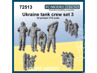 FC MODEL TREND figurines résine 72513 Equipage de char Ukrainien Set 3 1/72