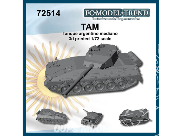 FC MODEL TREND maquette résine 72514 TAM Tanque argentino Mediano 1/72