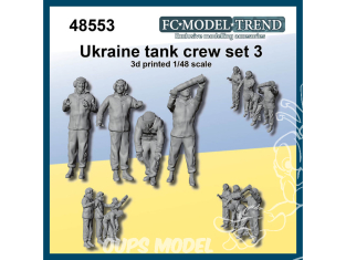 FC MODEL TREND figurine résine 48553 Equipage de char Ukrainien Set 3 1/48