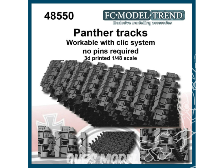 FC MODEL TREND accessoire résine 48550 Chenilles Panther 1/48