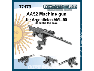FC MODEL TREND accessoire résine 37179 AA52 Machine Gun pour AML-90 Argentin 1/35