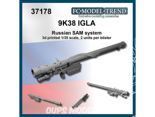 FC MODEL TREND accessoire résine 37178 9K38 IGLA Russe SAM 1/35