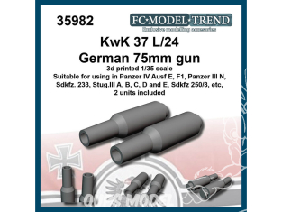 FC MODEL TREND accessoire résine 35982 Canon 75mm Allemand KwK 37 L/24 1/35