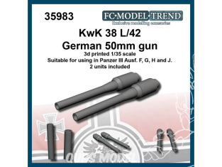 FC MODEL TREND accessoire résine 35983 Canon 50mm Allemand KwK 38 L/42 1/35