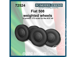 FC MODEL TREND accessoire résine 72524 Roues lestées Fiat 508 Ace 1/72