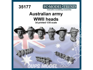 FC MODEL TREND accessoire résine 37177 Têtes Australiennes WWII 1/35