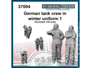 FC MODEL TREND figurine résine 37004 Equipage de char Allemand en uniforme hiver 1 WWII 1/35