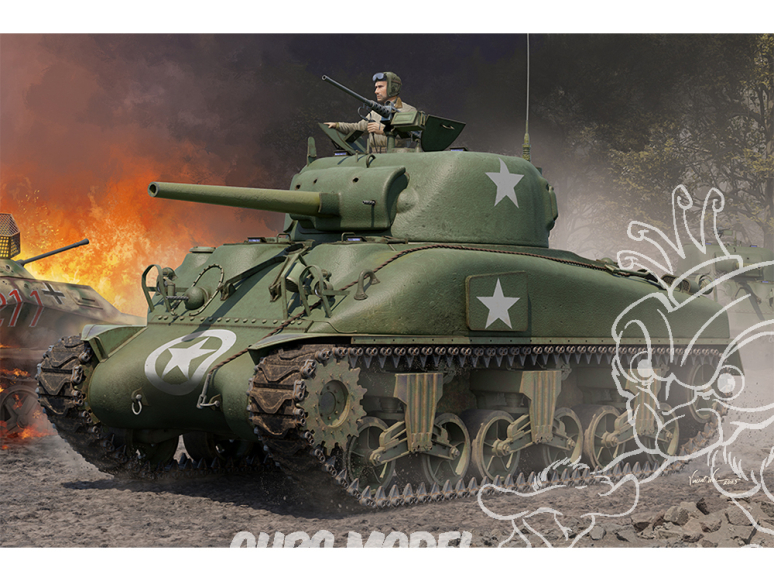 I Love Kit maquette militaire 61617 Char moyen Sherman M4A1 Tardif 1/16