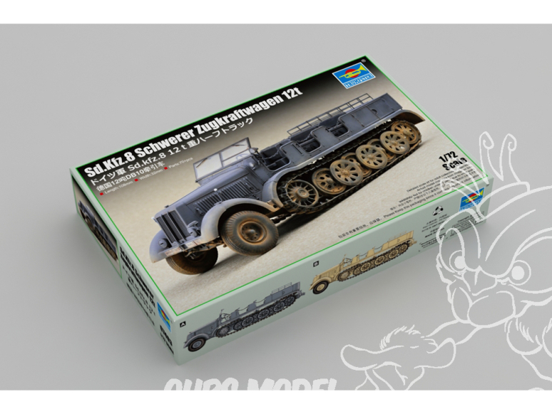 Trumpeter maquette militaire 07403 Sd.Kfz.8 Tracteur allemand DB10 de 12 tonnes1/72