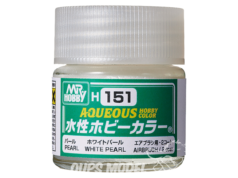 peinture maquette Mr Hobby H151 Blanc nacré / blanc perle10 ml