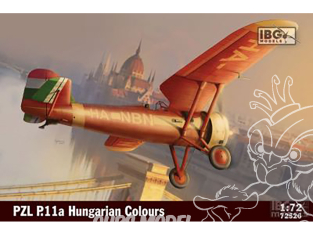 IBG maquette avion 72526 PZL P11a Hungarian colours 1/72
