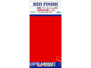 HASEGAWA TF12 PLAQUE FINITION Adhésive effet rouge 90x200mm