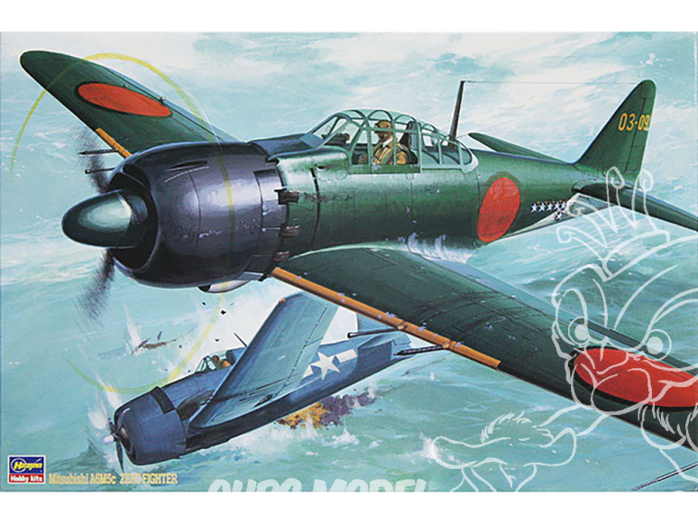 Hasegawa maquette avion 08054 Mitsubishi A6M5c Zero Fighter 1/32