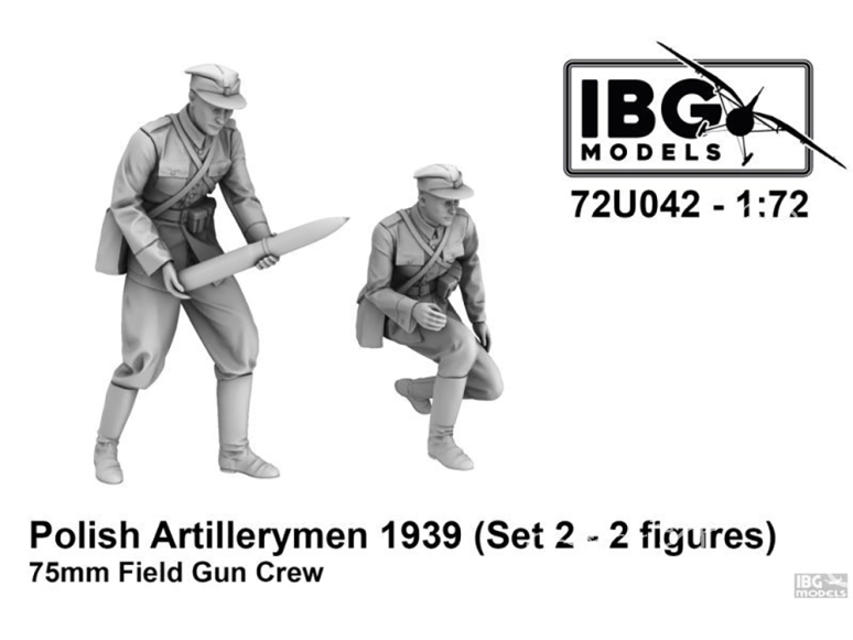 IBG maquette avion 72U042 Artilleurs polonais Equipage de canons de 75 mm, 2 figurines 1/72