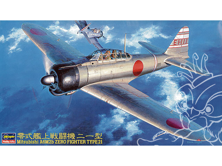 Hasegawa maquette avion 09143 Mitsubishi A6M2b Zero Fighter Type 21 Japanese Navy 1/48