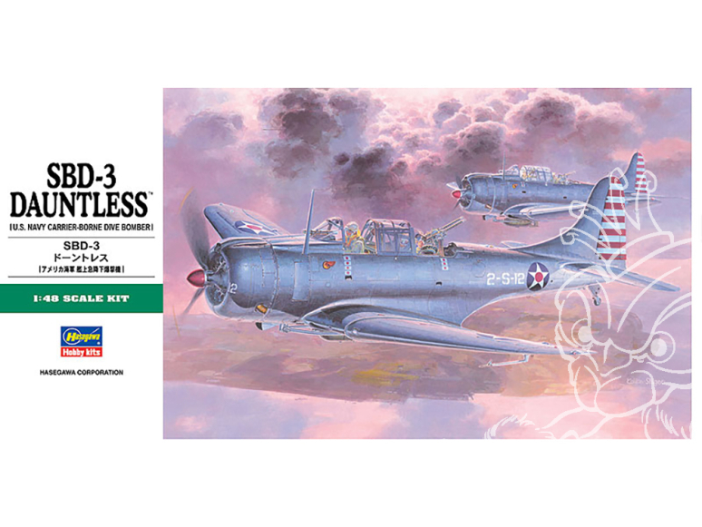 Hasegawa maquette avion 09119 SBD-3 Dauntless U.S. Navy 1/48